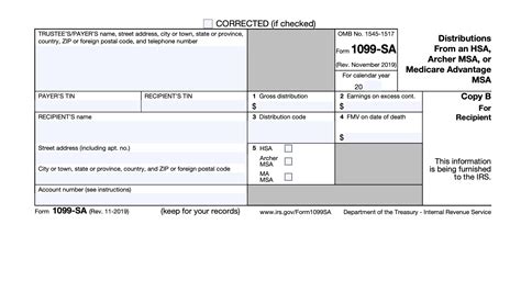 irs form 1099 sa instructions